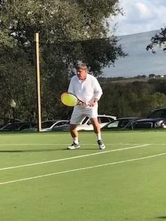  Roscoe Tanner ready to receive! 