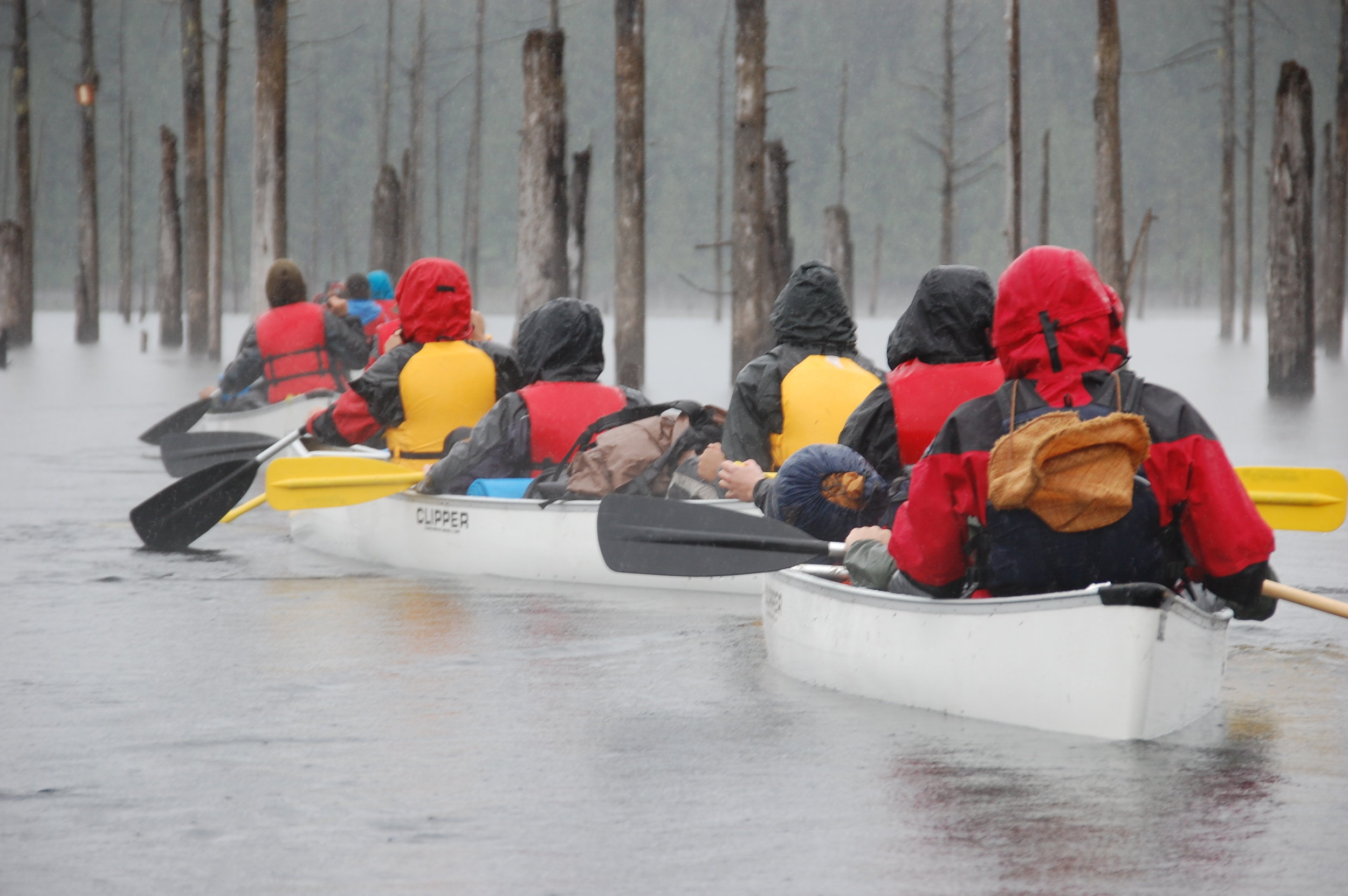 LEAP students paddling the Powell River Canoe Route