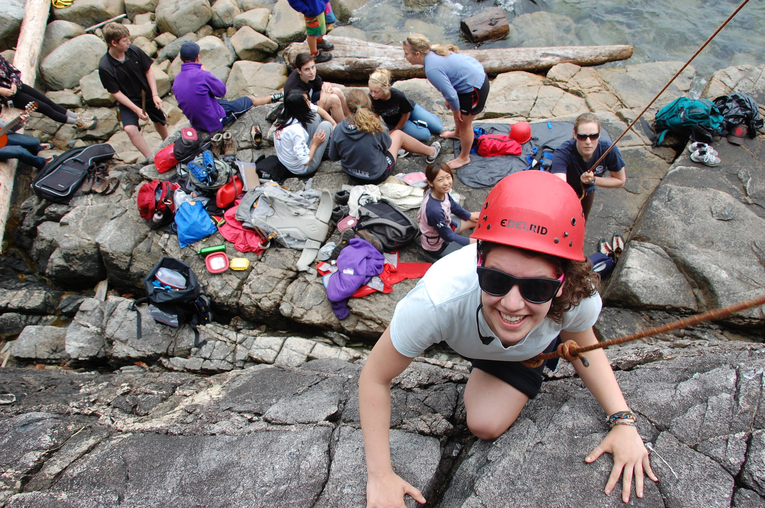 LEAP students climbing at Stillwater Bluffs