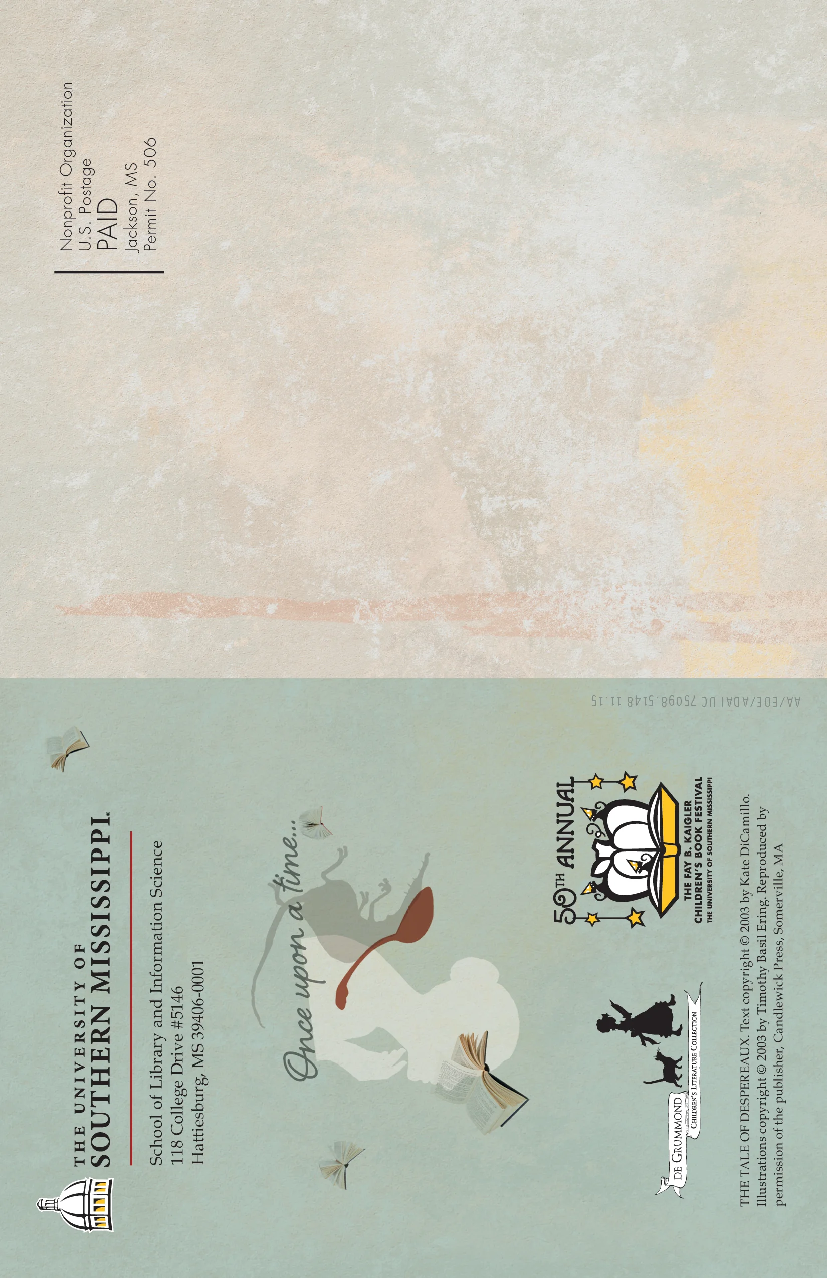 Children's Book Festival Mailer Booklet (back cover)