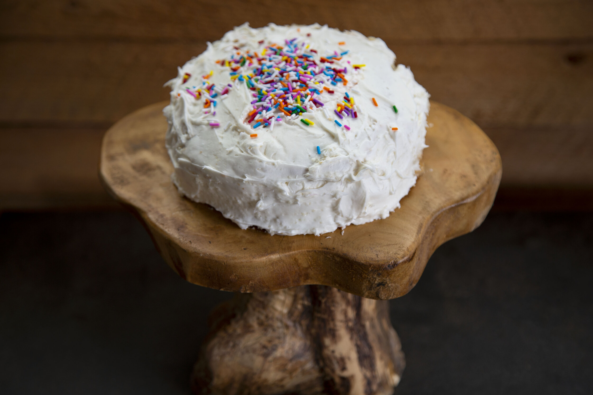 Vanilla Cake with Sprinkles