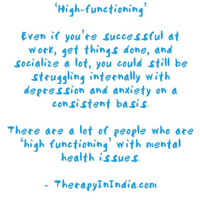 Maybe you have learnt to push yourself to be &lsquo;ON&rsquo; or use activities as distractions. When you have time to yourself, does your mood change back to a low?

Check out the TherapyinIndia website (link in bio) for easy to read information on 