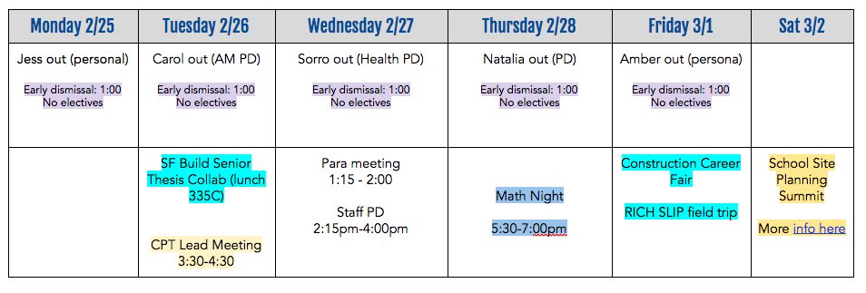 *SSC/Family Community Meeting Tuesday night 5:30pm-7:00pm