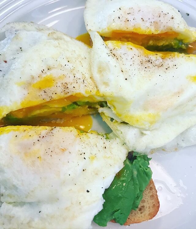 I&rsquo;m so proud (&amp; jealous) of the breakfast I just saw Tommy made.... the perfect looking over easy 🍳 on top of local sourdough toast with avocado, sea salt &amp; pepper. Definitely a favorite protein/ healthy fat combo for active mornings. 