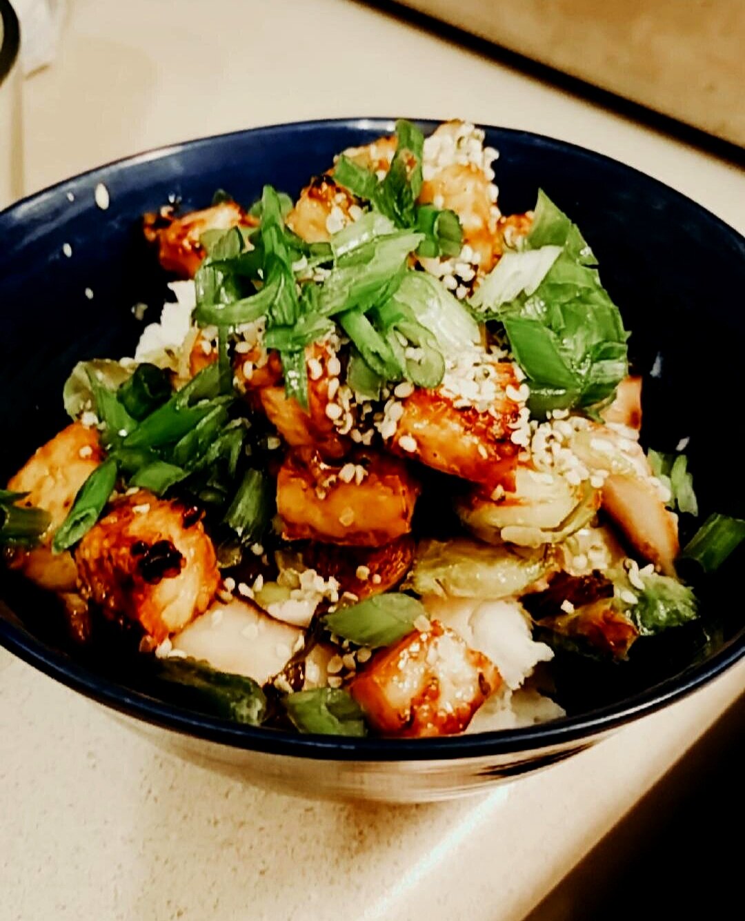 Honey Hemp Sesame Baked Tofu