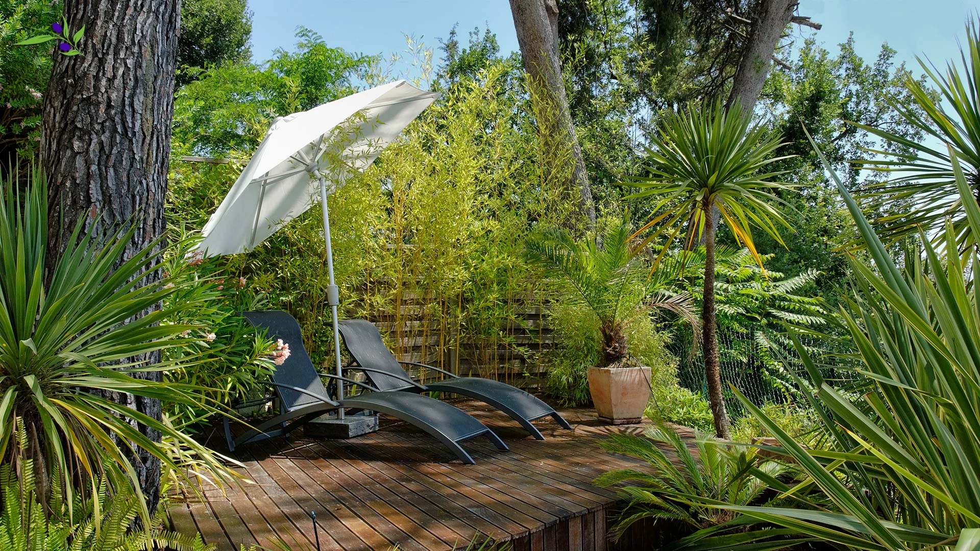 The sun deck in the lower Garden