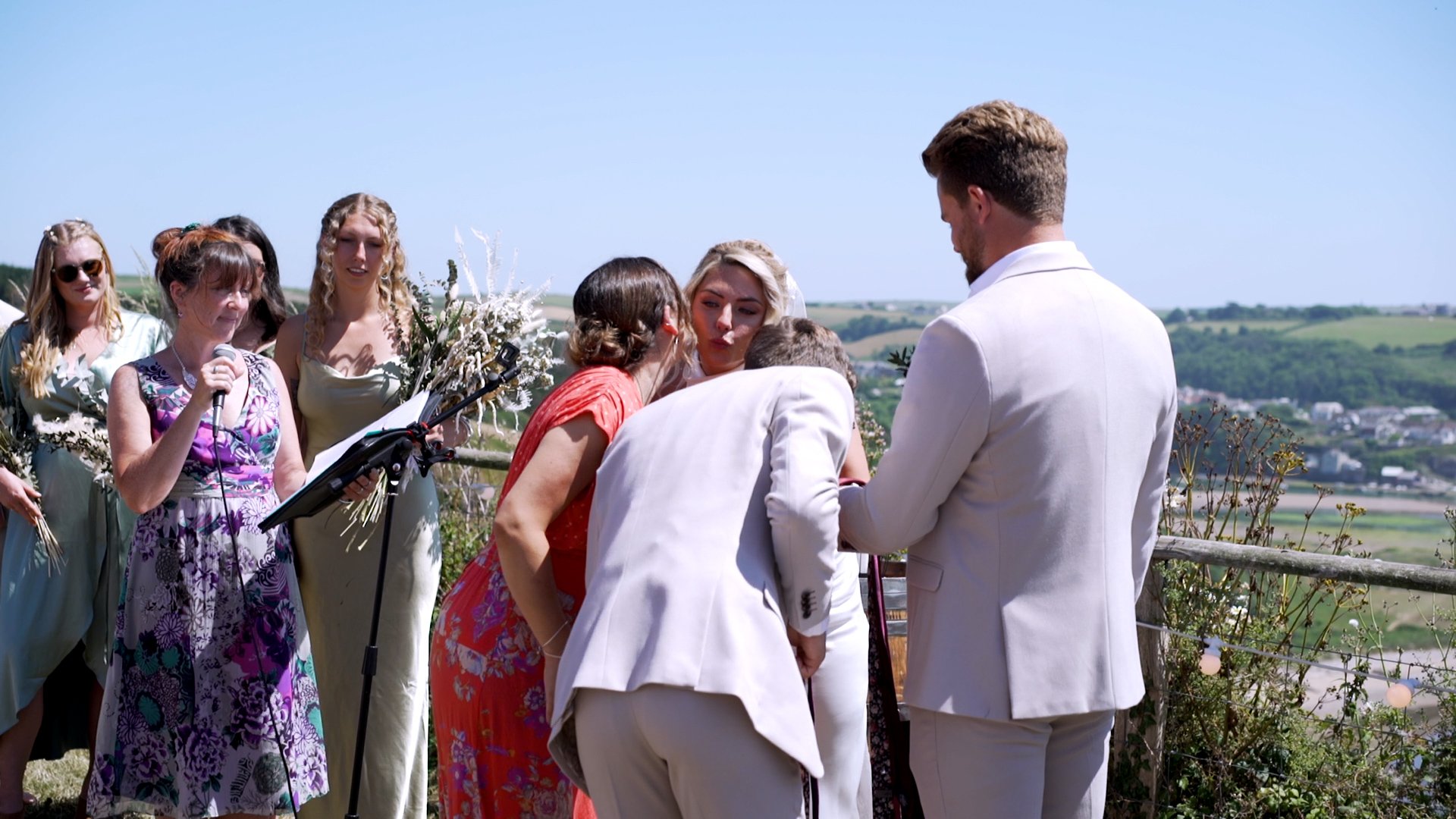 Hand fasting at wedding