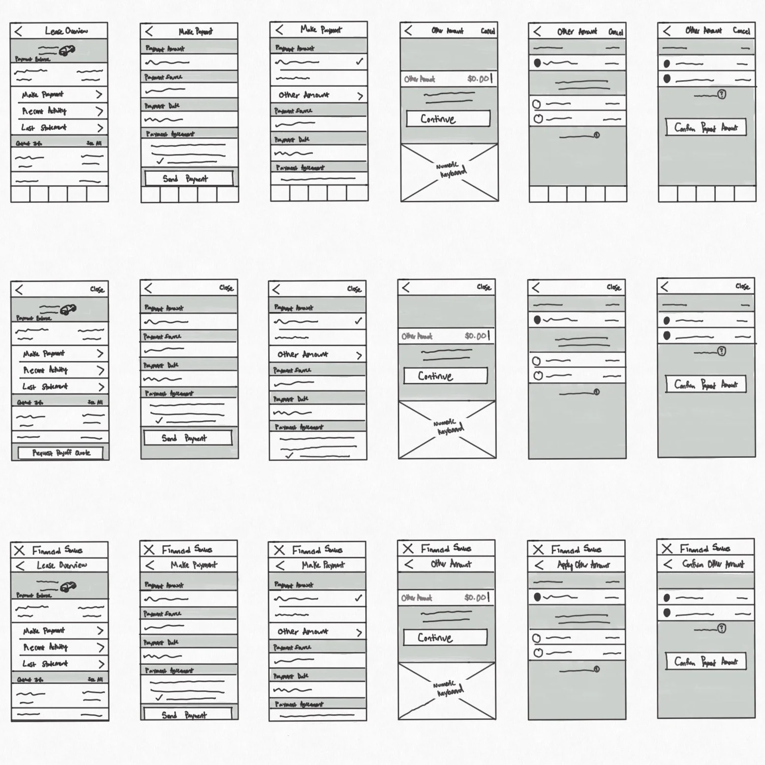 More Wireframe Sketches