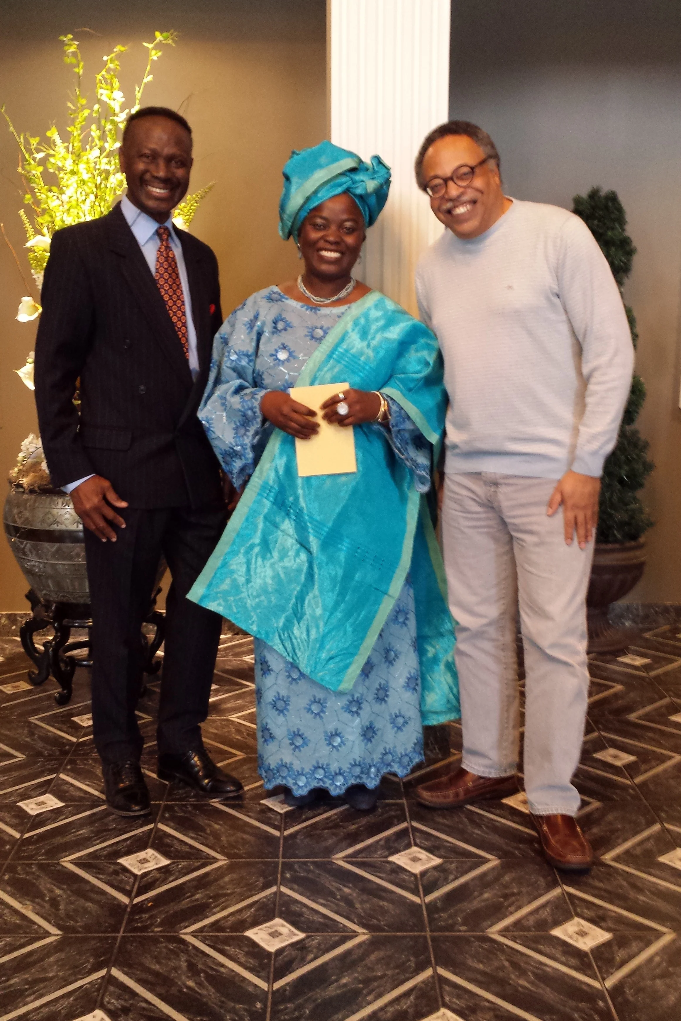 With Jose Aggrey and poet Lola Amope, Ottawa Antiquarian Book Festival, 2018.
