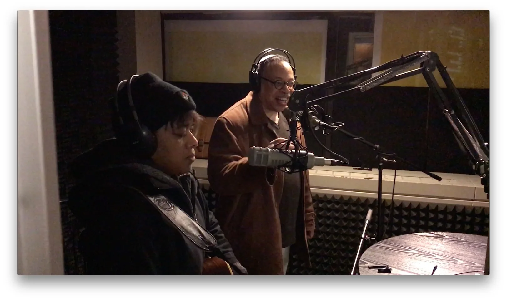With singer Susan Odle, CKCU studio, Ottawa, 2016.
