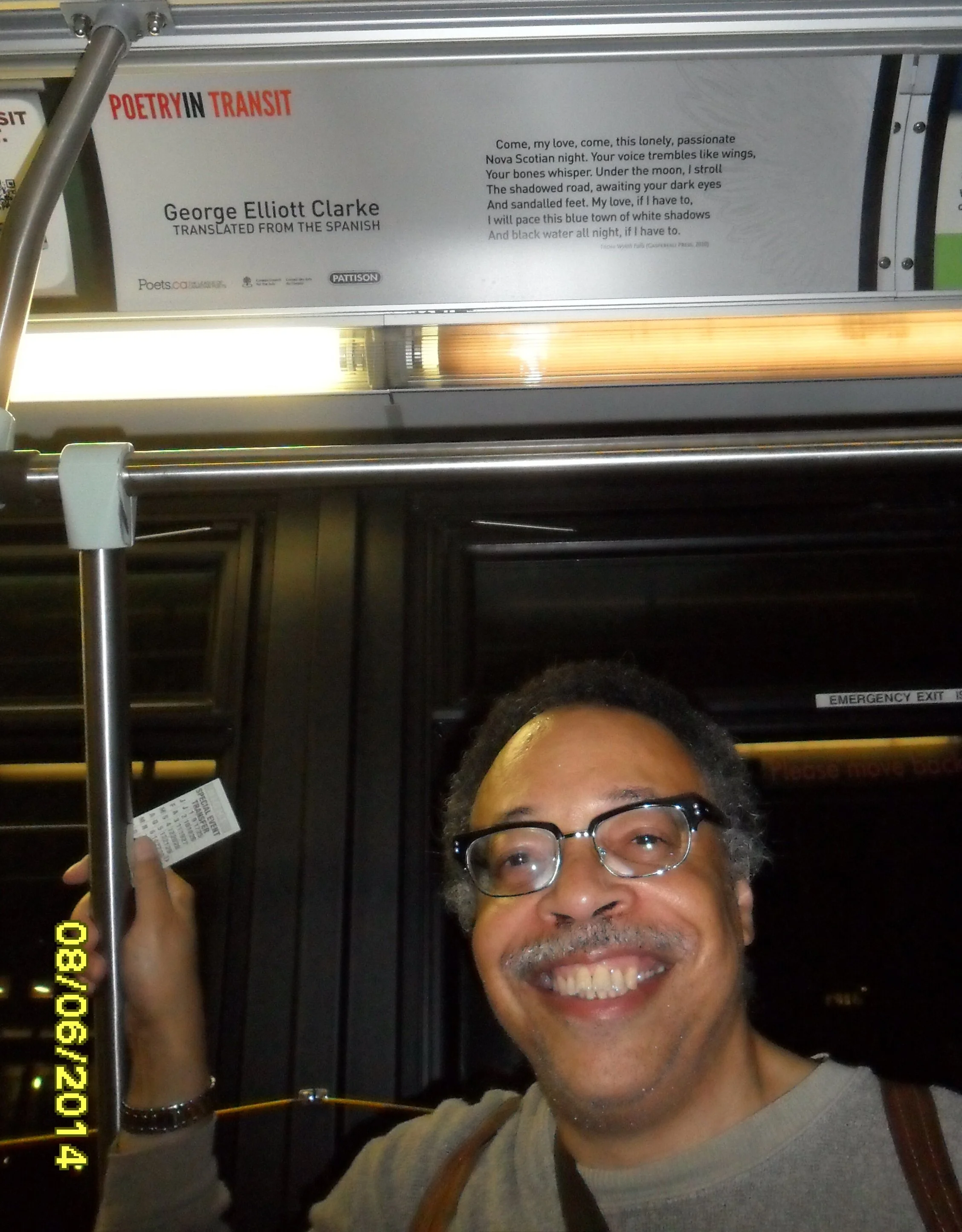 Poetry in Transit, Toronto, Ontario, 2016.