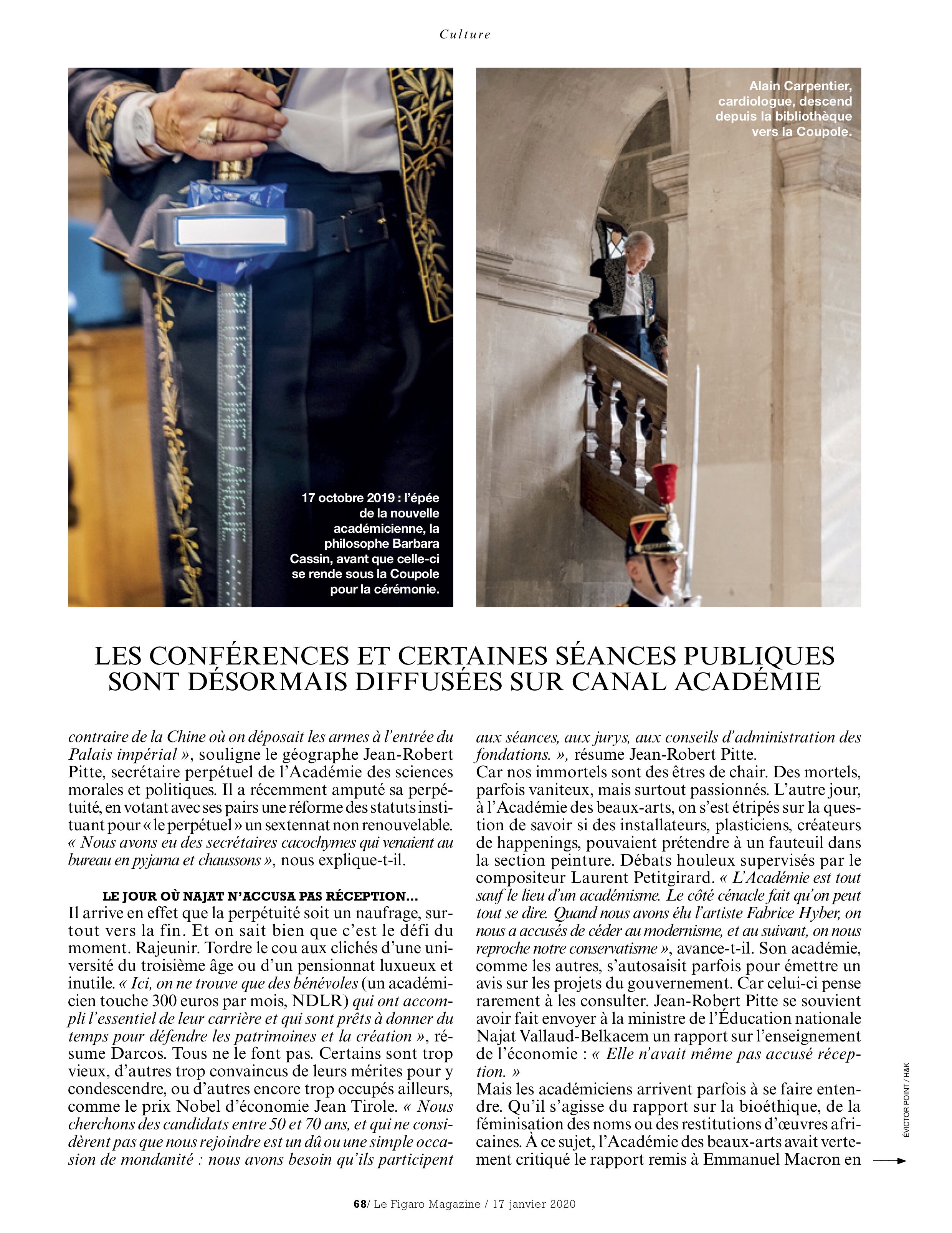 Figaro Magasine Janvier 2020 Institut de france3.jpg