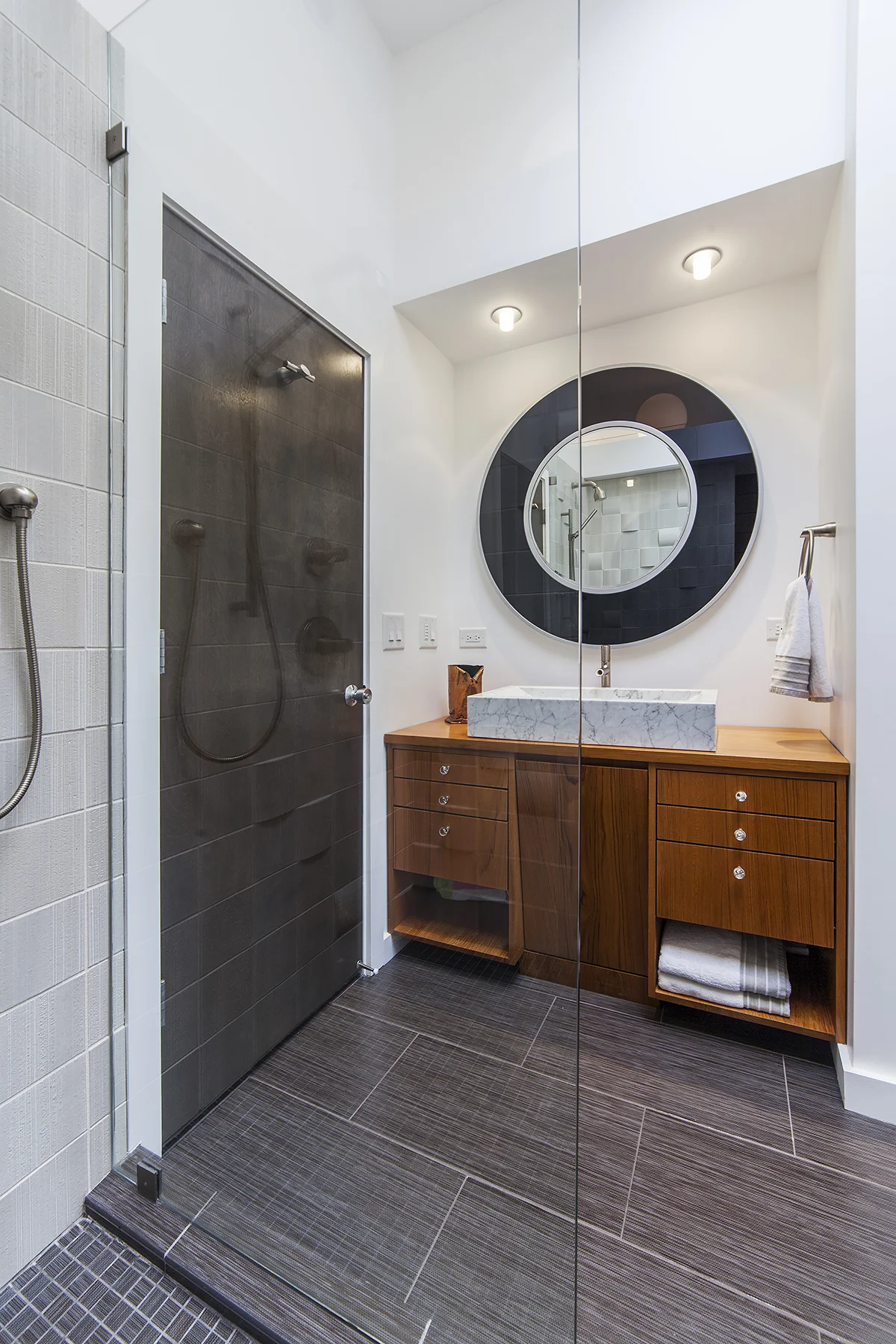Contemporary Custom Teak Vanity