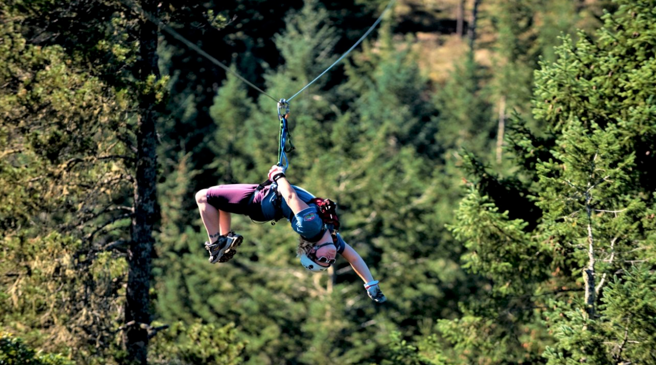 Ziplining at Adrenaline