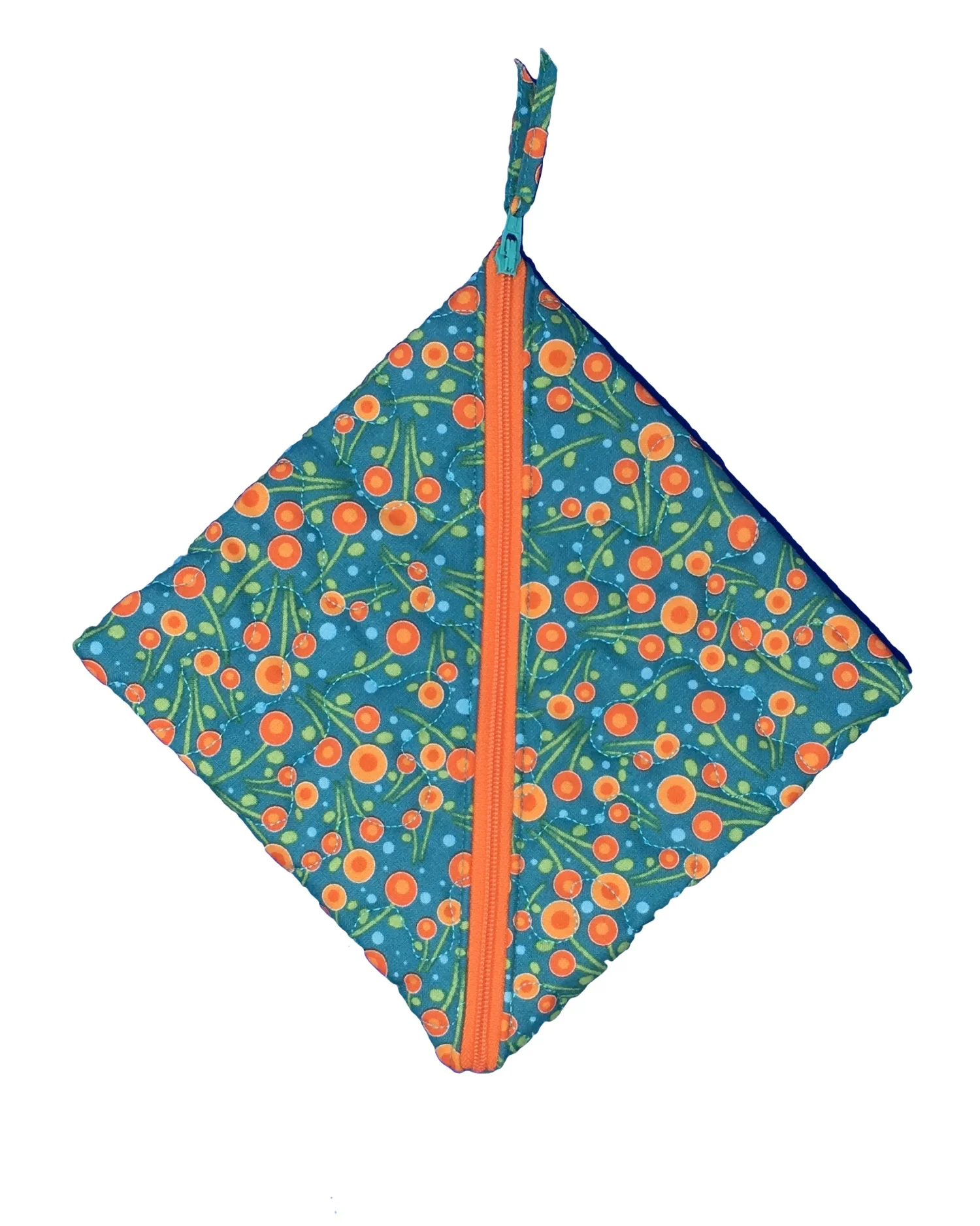 Square Bag with Diagonal Zipper