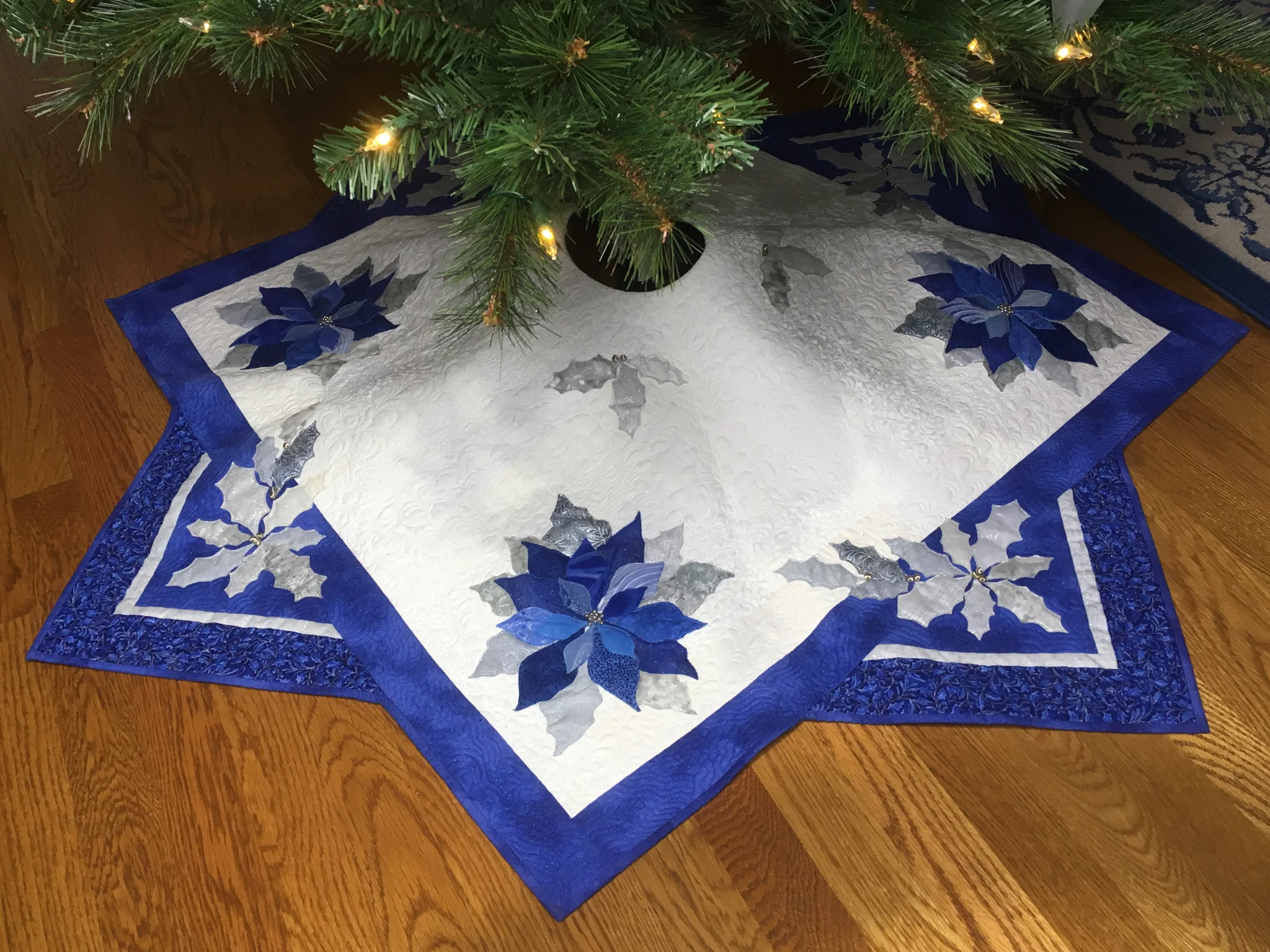Blue and Silver Tree Skirt