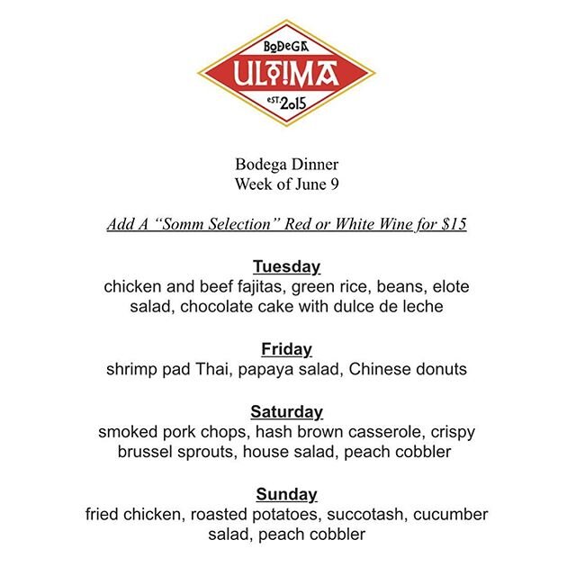 Less dinners this week @bodegaultima as we work on our reopening date. #tacotuesday🌮 tonight! Call 706-426-6661 to order. #supportlocal #loveaugusta