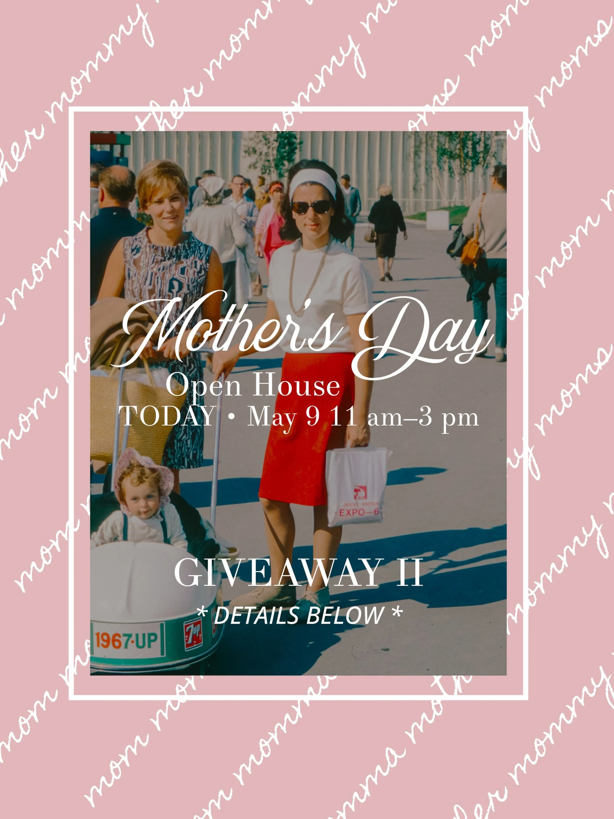 Giveaway II 💞

What&rsquo;s in store at our Mother&rsquo;s Day Open House TODAY? 

Besides discounts + specials + photo area + card making stations? A raffle (in stores) at select Surrey Center locations!

YOU could win a basket featuring gift cards