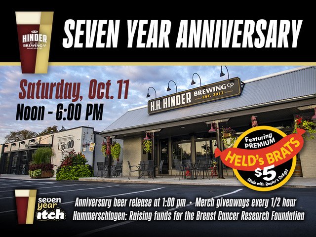 H.H. HINDER Seven Year Anniversary Party