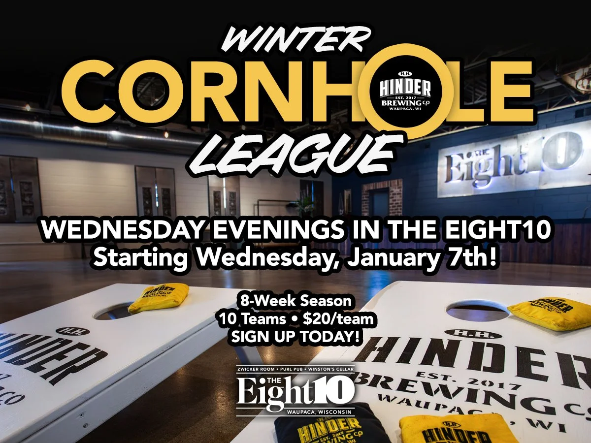 H.H. HINDER Indoor Cornhole League at The Eight10