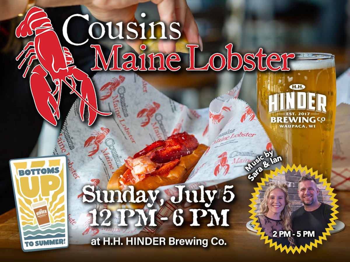 Cousins Maine Lobster Food Truck at H.H. HINDER Brewing Co.