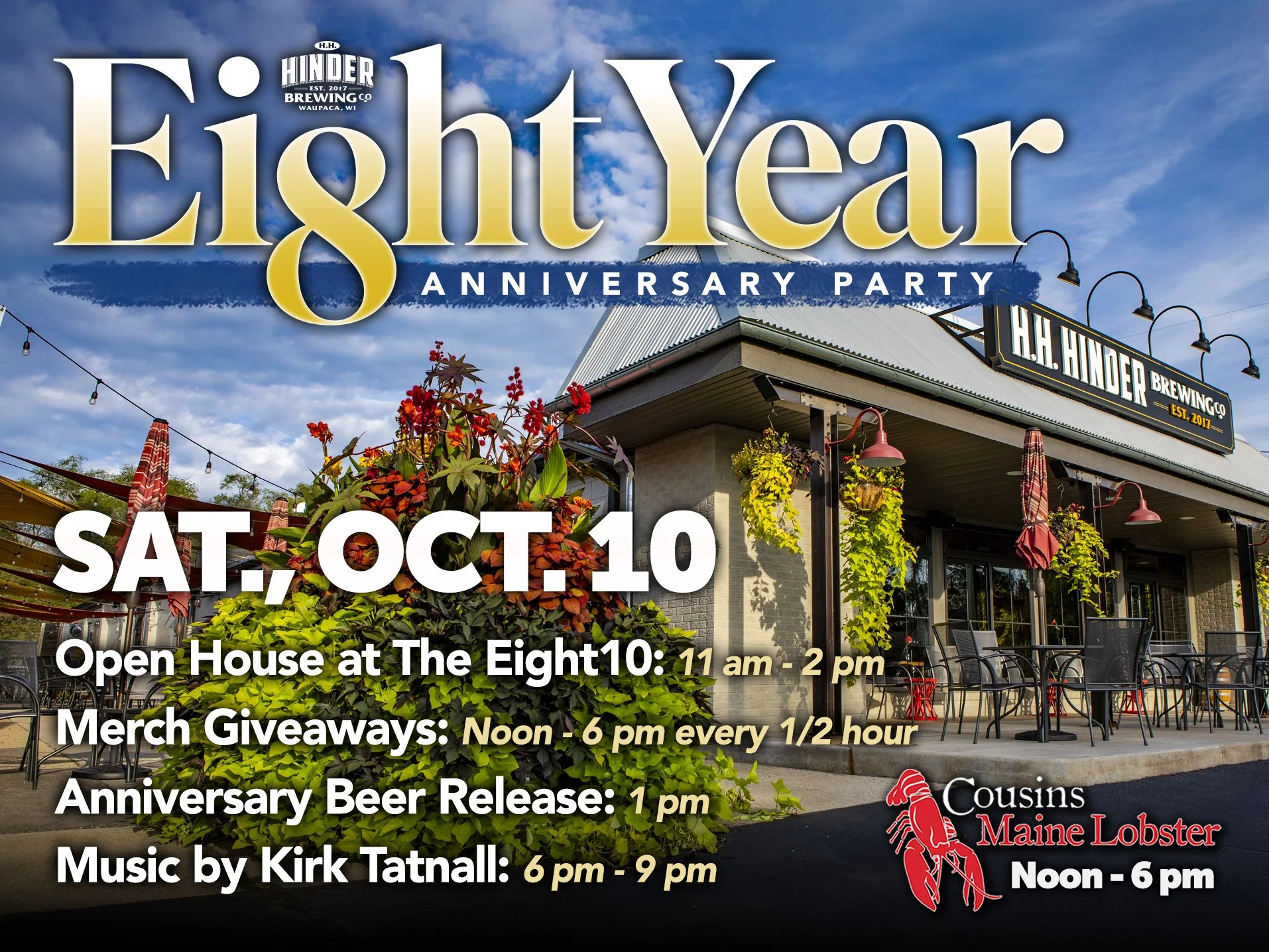 H.H. HINDER Brewing Co. Eight Year Anniversary Party