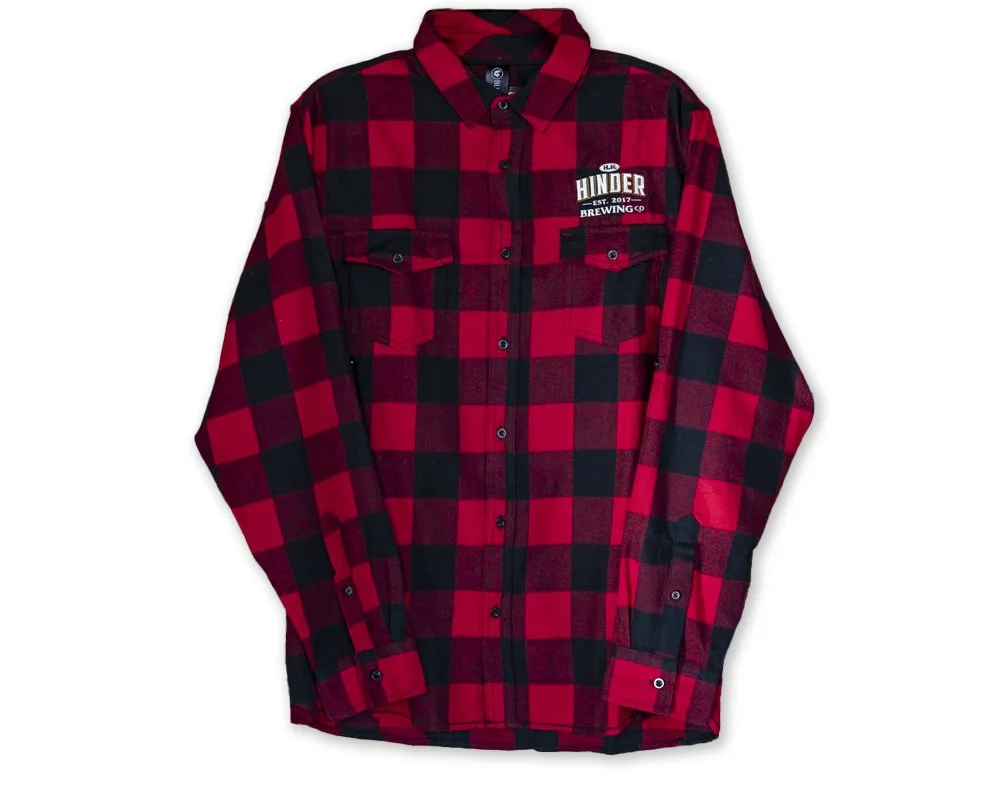 Burnside Red and Black Buffalo Plaid Flannel H.H. Hinder Brewing Co. Burnside Red and Black Buffalo Plaid Flannel H.H. Hinder Brewing Co.