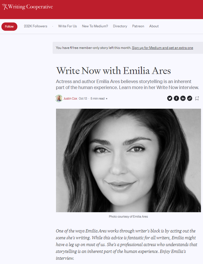 Write Now with Emilia Ares 