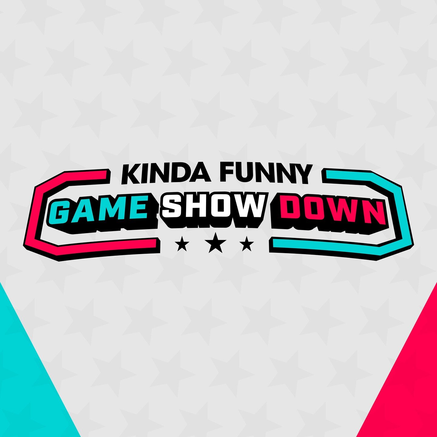 Logo design for @kindafunnyvids new game show series called Kinda Funny Game Showdown hosted by @blessingjr.

This is the main show logo. The direction was to make Game Show Down segmented and play into the VS element of the show. The stars are in re