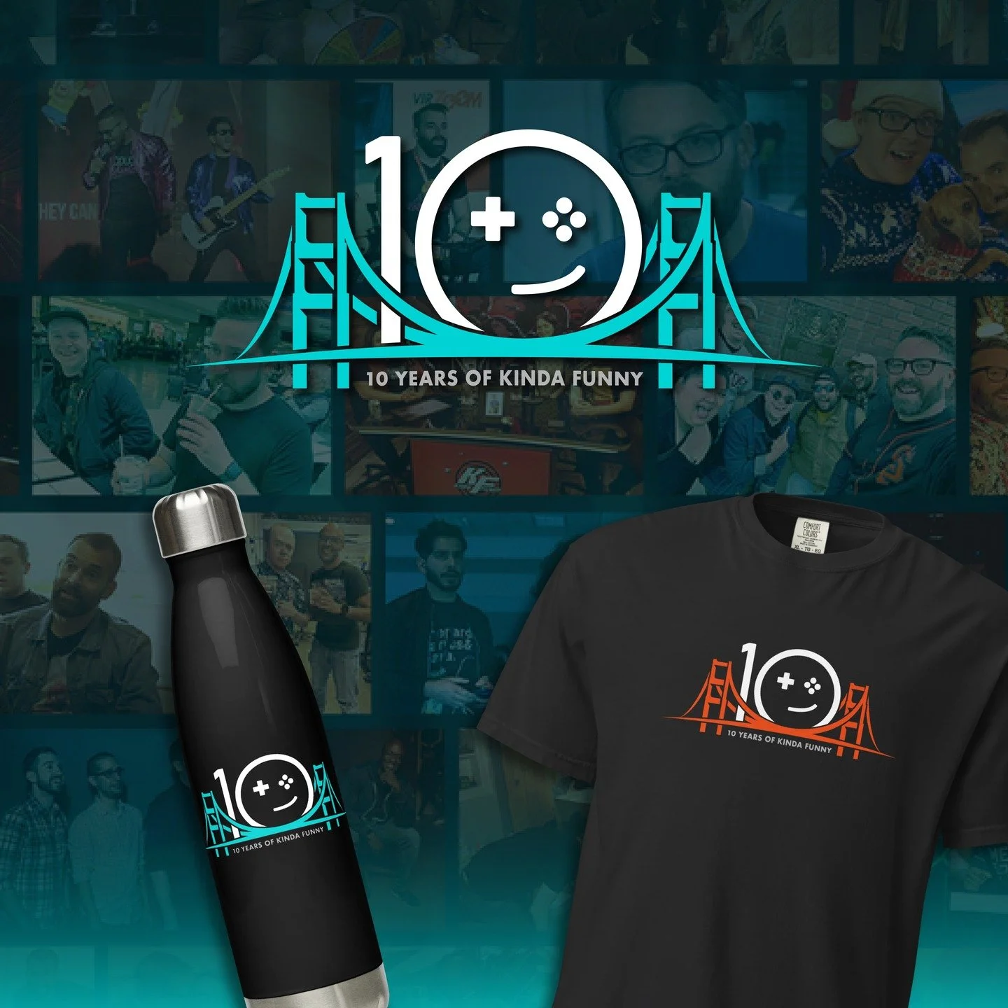 Some more logo work for @kindafunnyvids 10 year anniversary.

We went through a decent amount of versions of this final logo suite. The first few iterations were a bit too busy &amp; tried to incorporate a bit too many references. Thankfully with fee