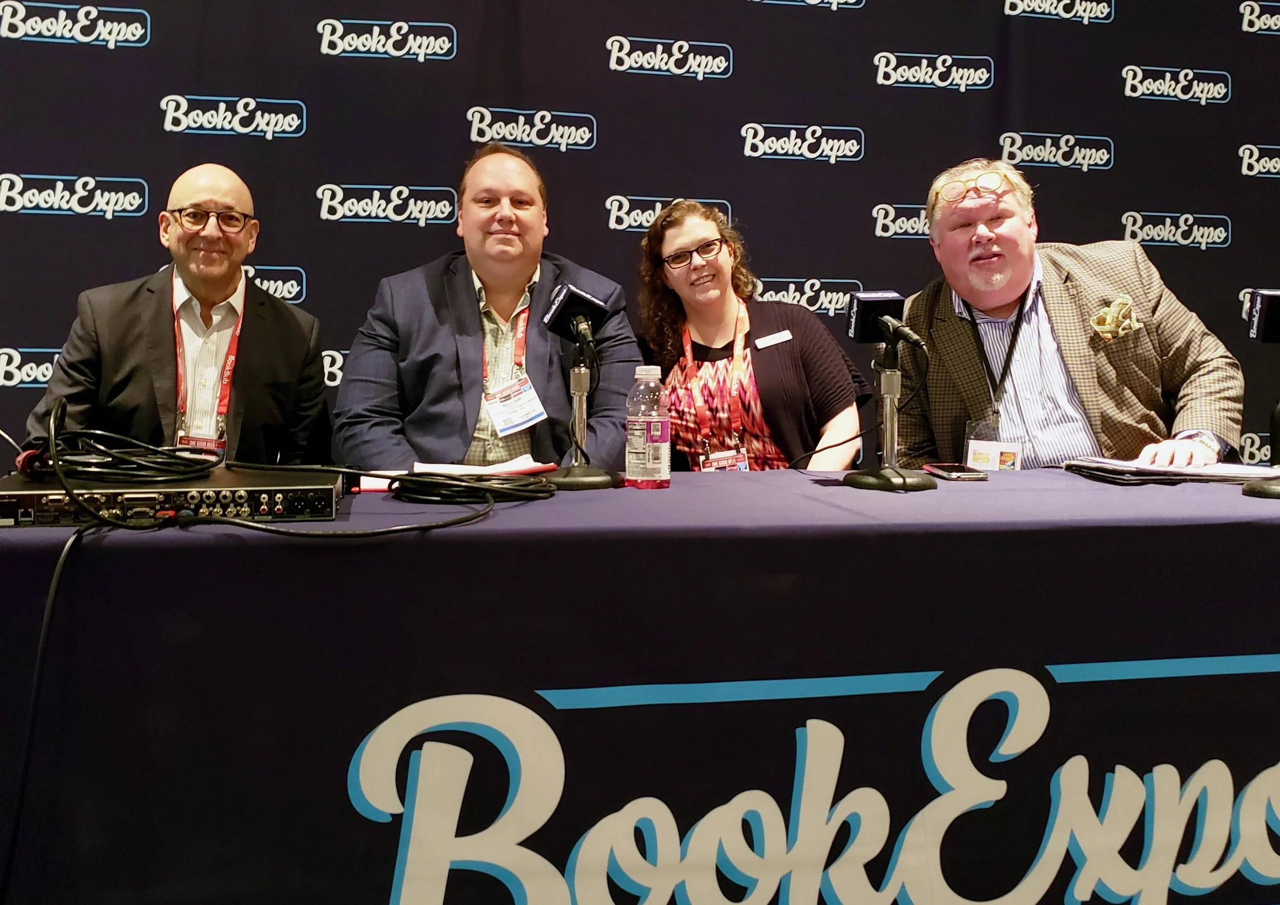 Book Expo panel members Cliff Guren, Bill Kelly, Alexis Petric-Black and Skip Dye