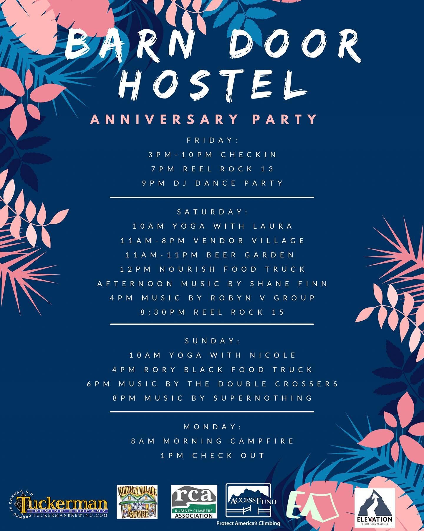 Just a little over a week from now we&rsquo;ll be celebrating our two year anniversary. We can&rsquo;t thank the community enough. Come party with us outside on our beautiful nine acre property this Memorial Weekend. Saturday is open to the general p