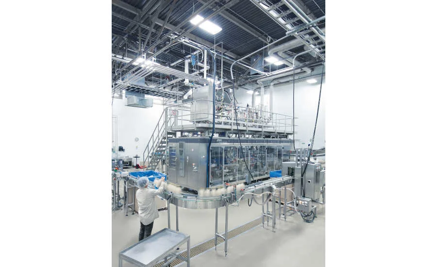 KHS aseptic line that fills up to 12,000 1-liter bottles an hour