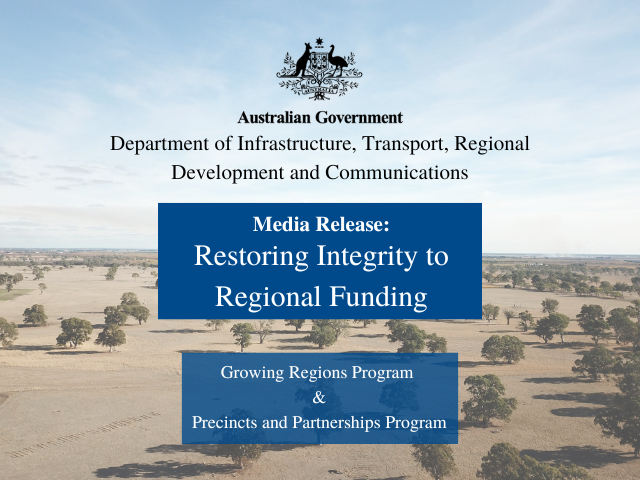 Restoring Integrity to Regional Funding