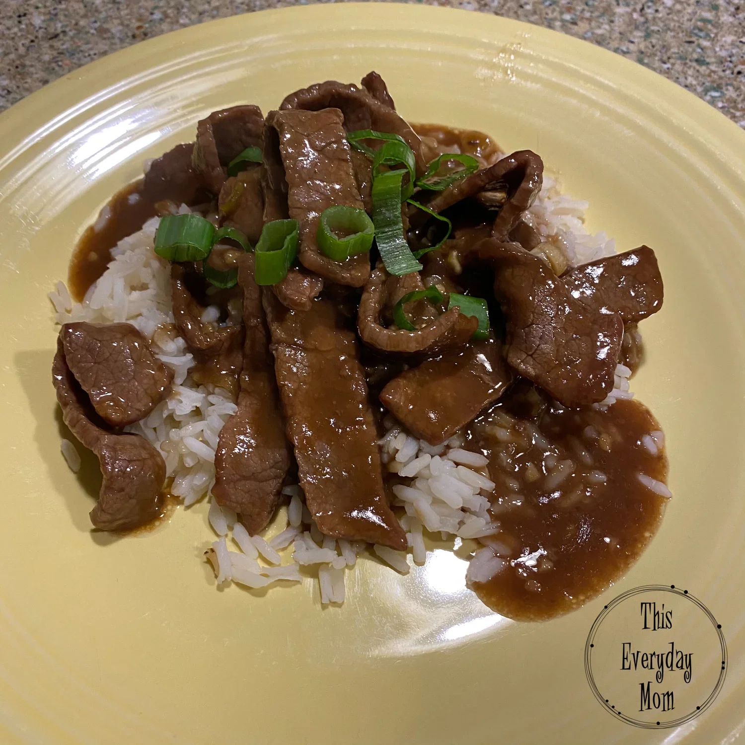 Mongolian Beef with rice 