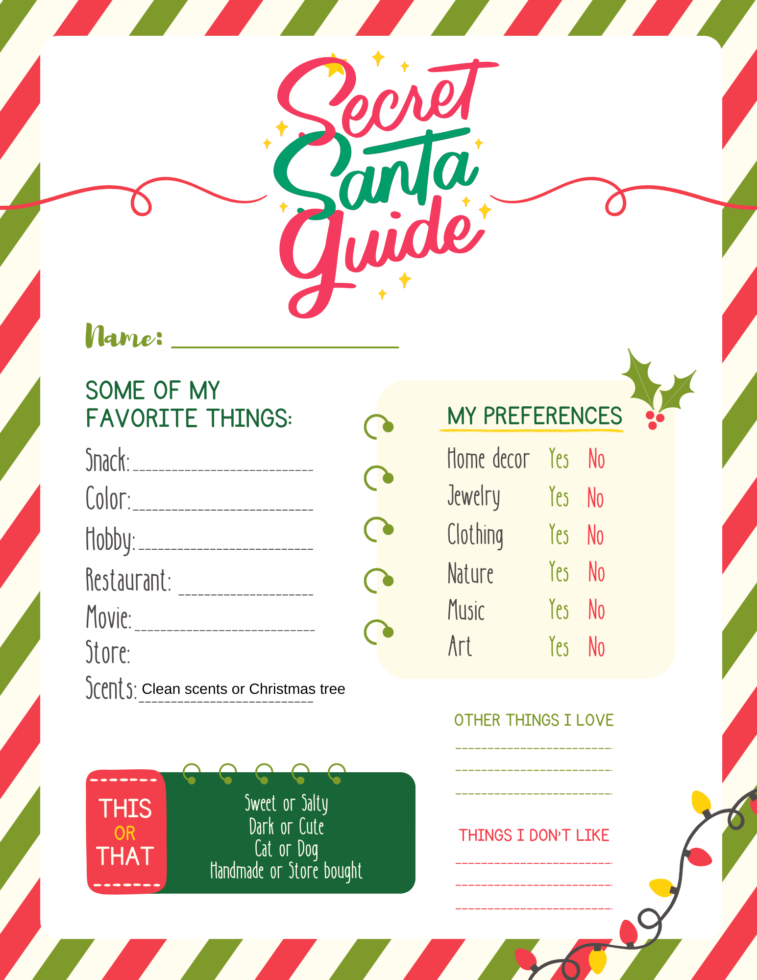 Secret Santa Gift Exchange