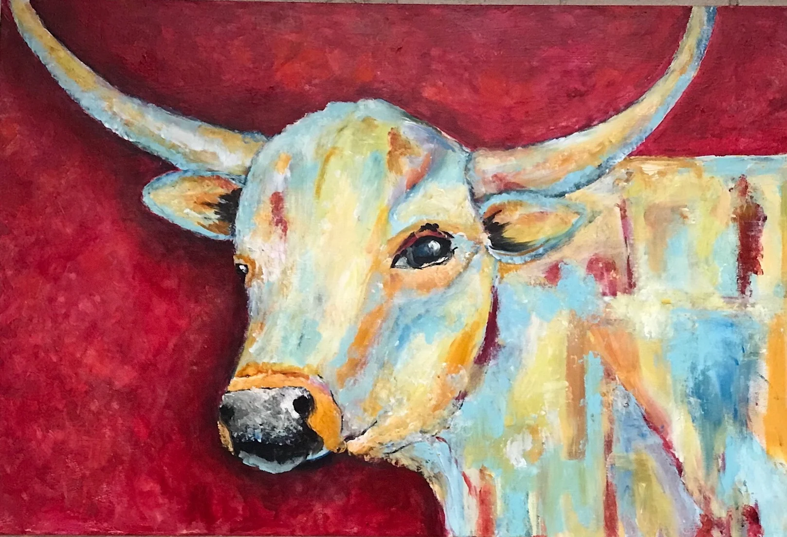  Acrylic Longhorn  28x22  Sold 