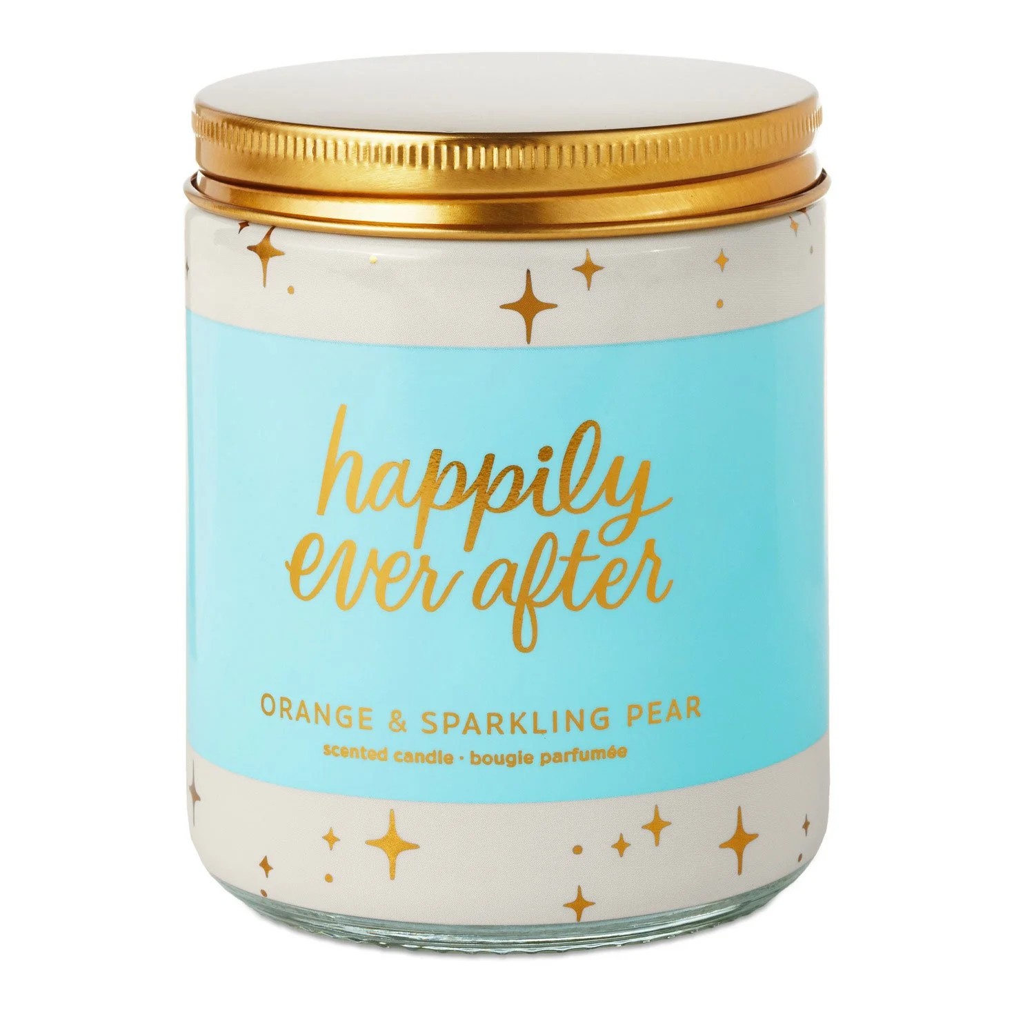 Hallmark Happily Ever After Orange and Sparkling Pear Scented Jar Candle, 7 oz.