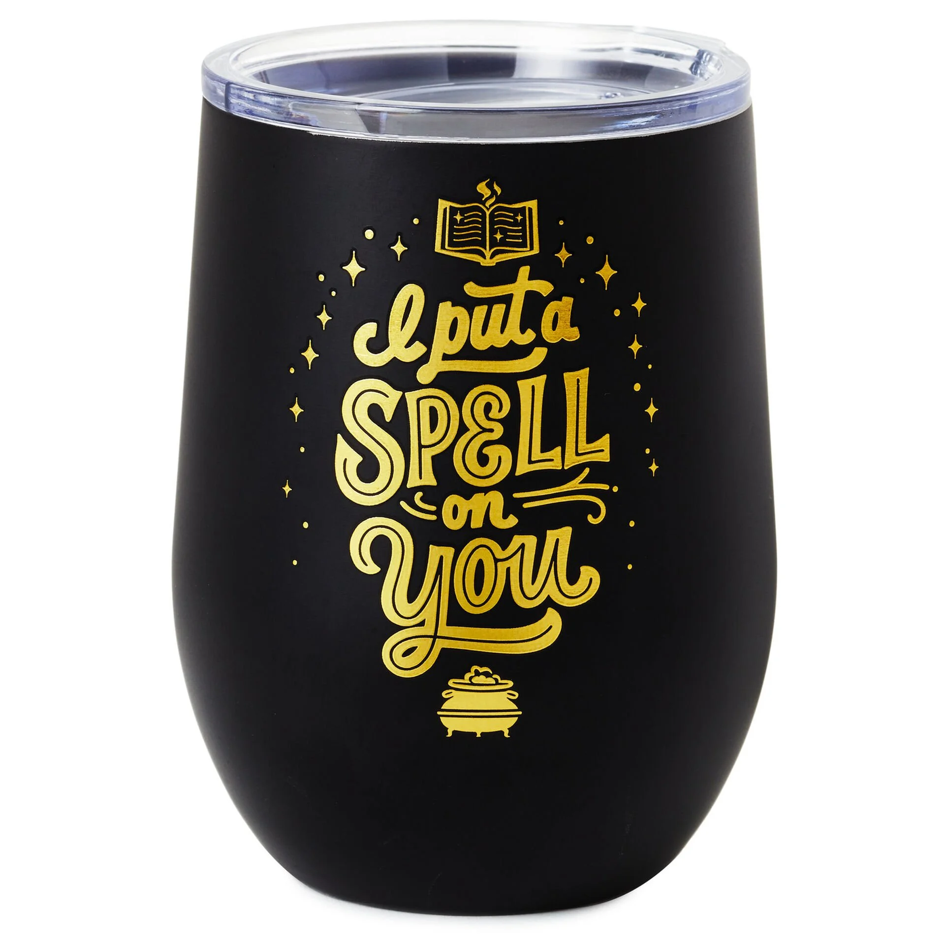 Disney Hocus Pocus I Put a Spell on You Stainless Steel Stemless Glass, 11 oz