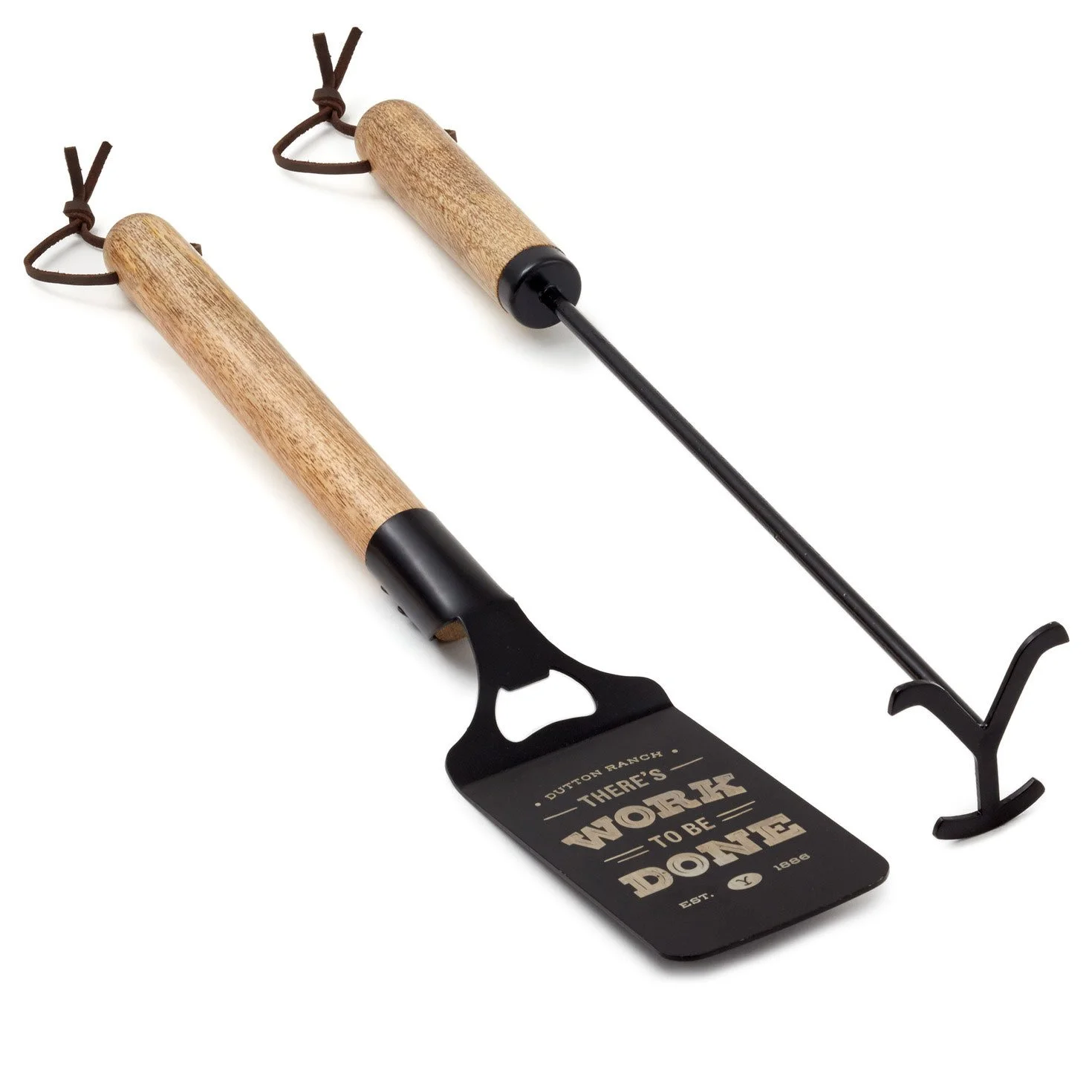 Hallmark Yellowstone Work to Be Done Spatula and Branding Iron Grill Set