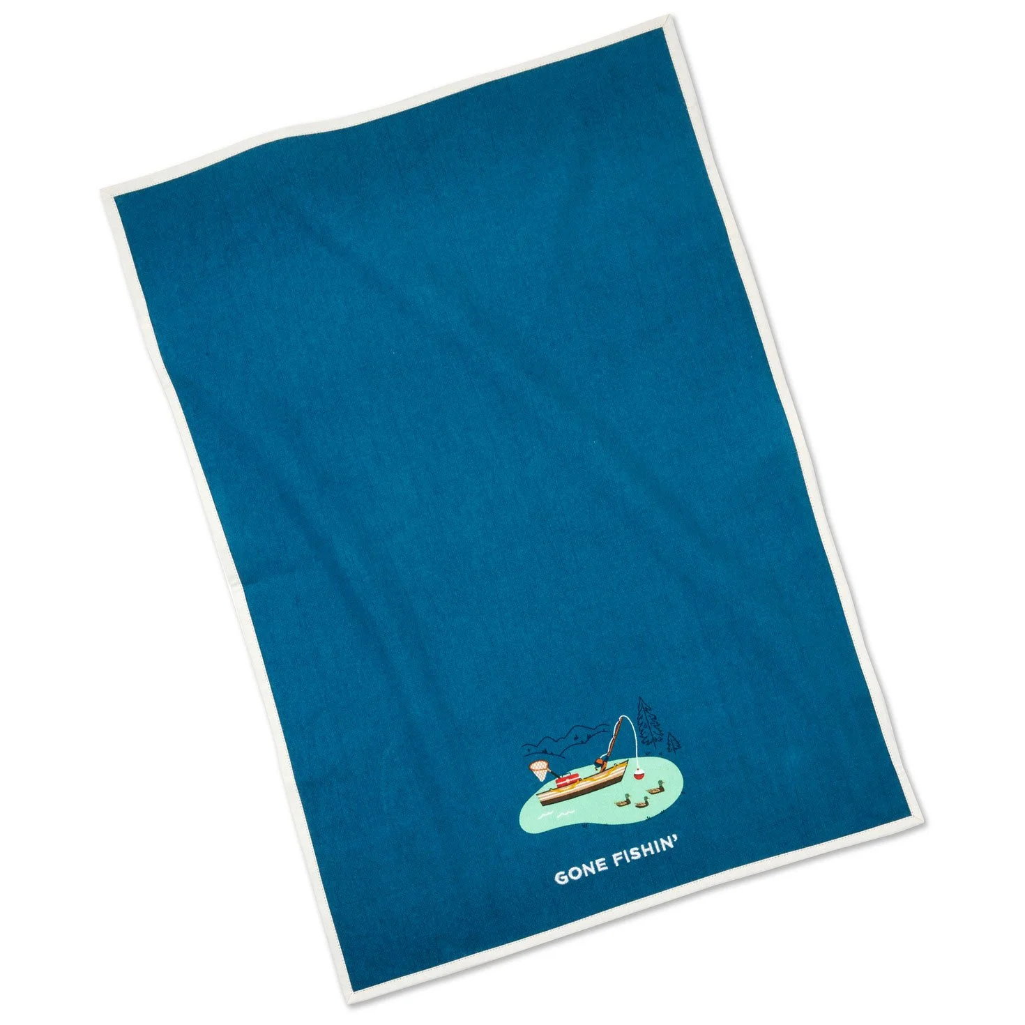 Hallmark Gone Fishing Tea Towel, 18x26