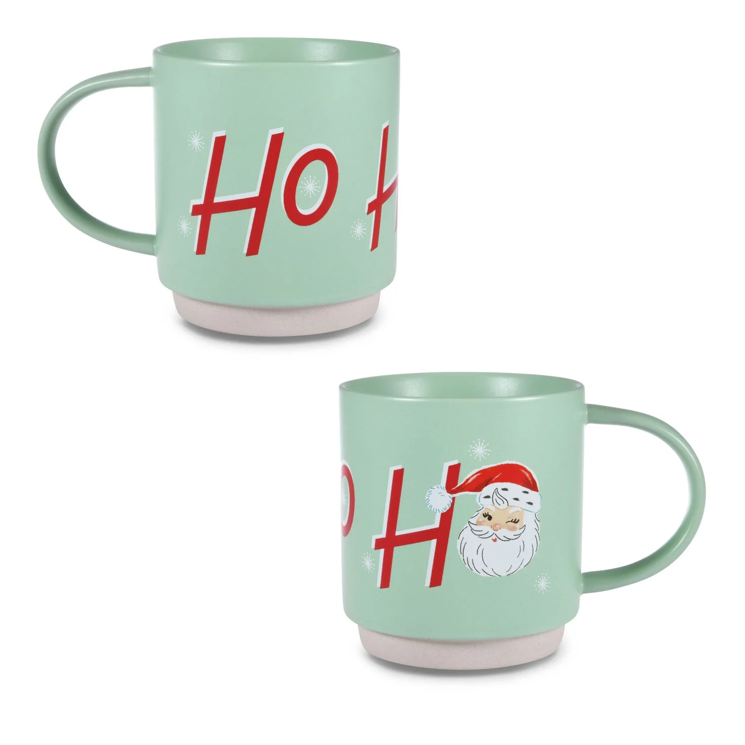 Hallmark Mint Green Ho Ho Ho Santa Mug, 20 oz.
