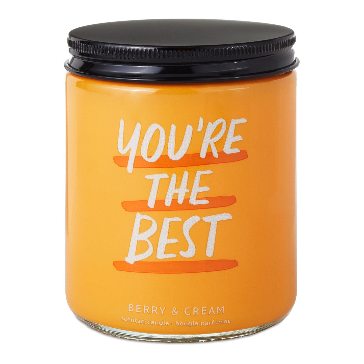 Hallmark You're the Best Berry and Cream Scented Jar Candle, 7 oz.