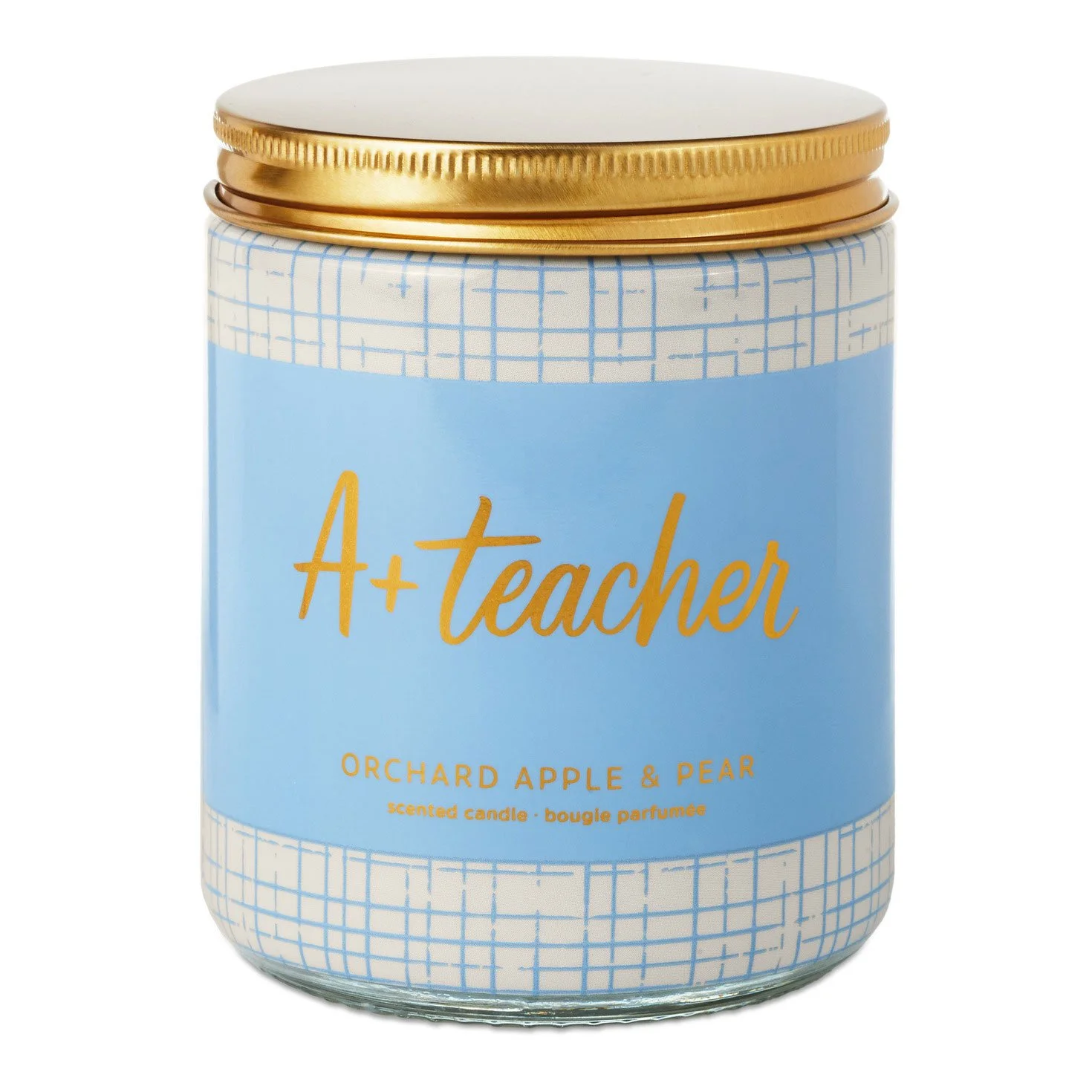 Hallmark A+ Teacher Orchard Apple and Pear Scented Jar Candle, 7 oz.