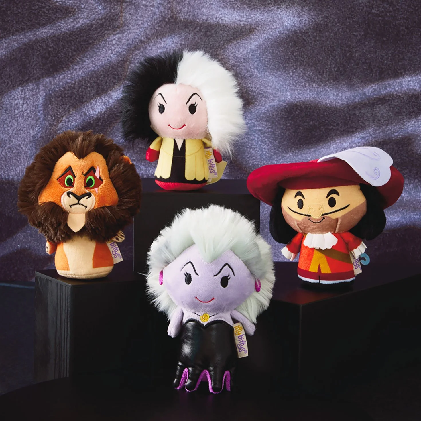 Hallmark itty bittys Disney Villains Plush, Set of 4