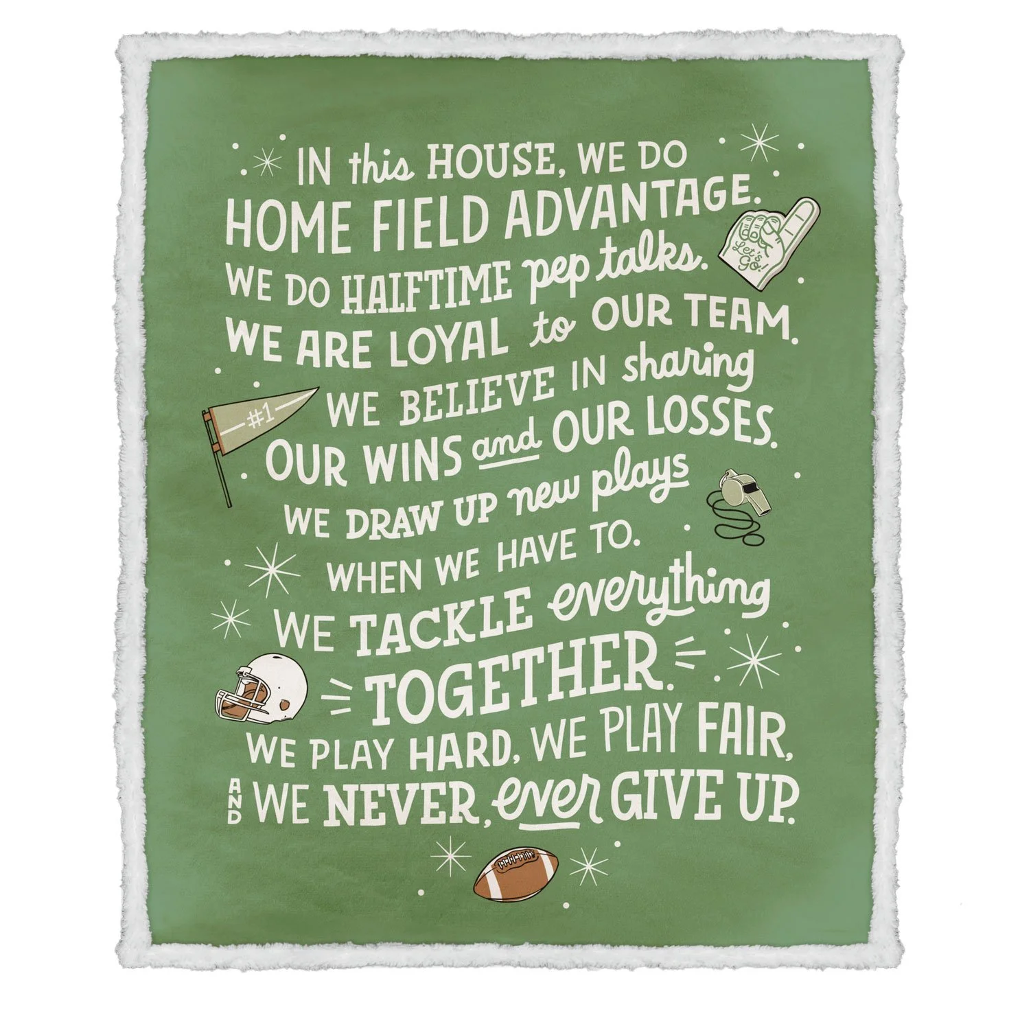 Hallmark "In This House" Football Throw Blanket, 50x60