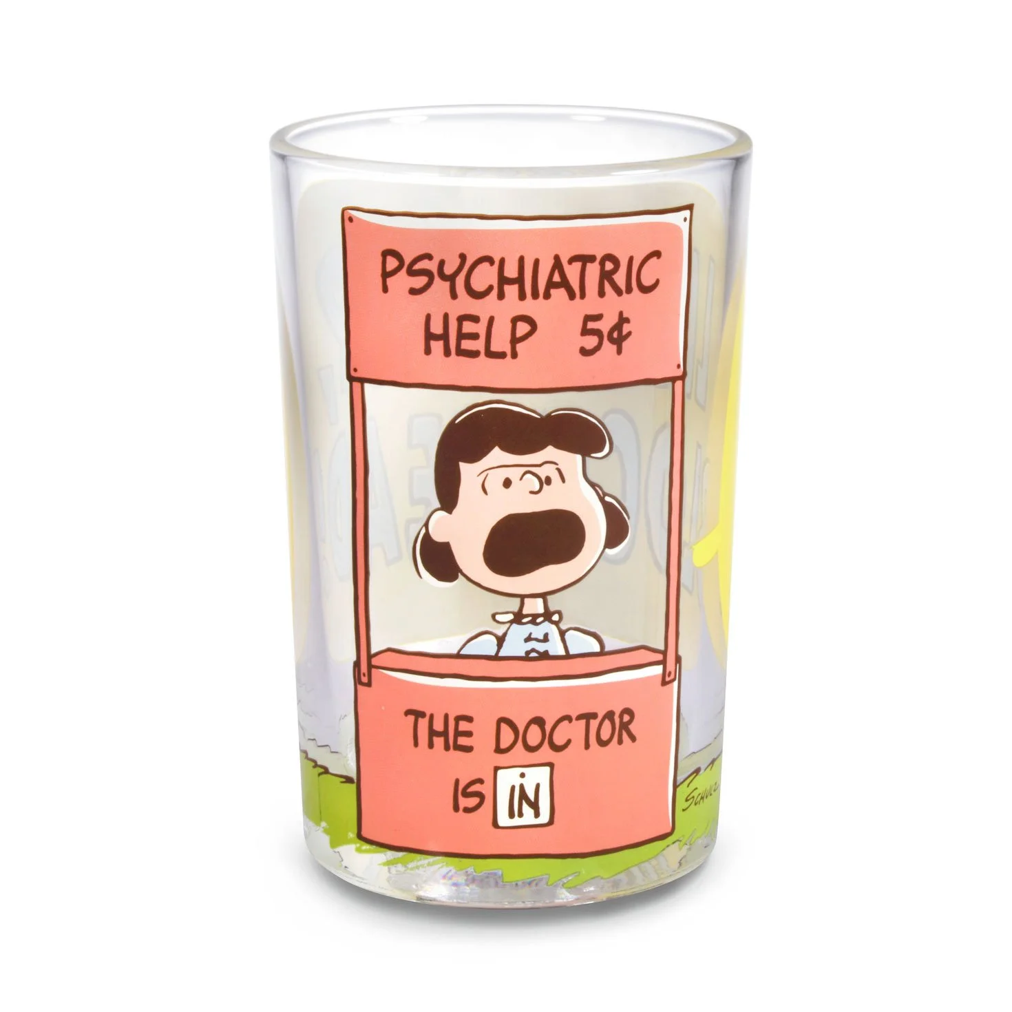Hallmark Peanuts Lucy The Doctor Is In Collectible Drinking Glass, 13.5 oz.