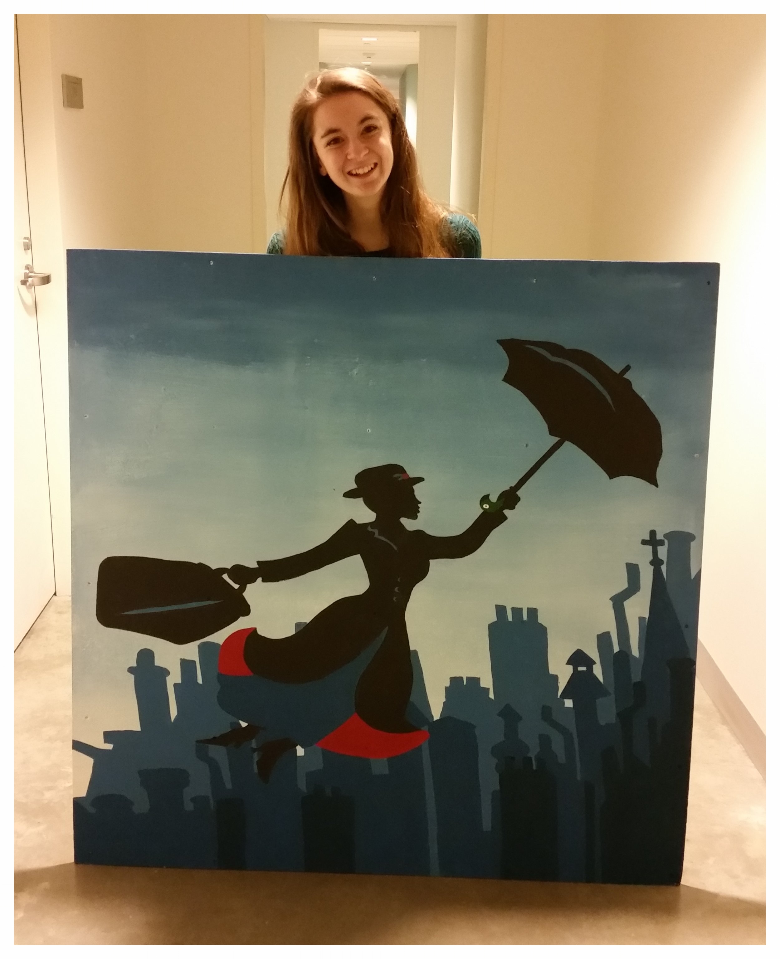  Large painting of Mary Poppins 