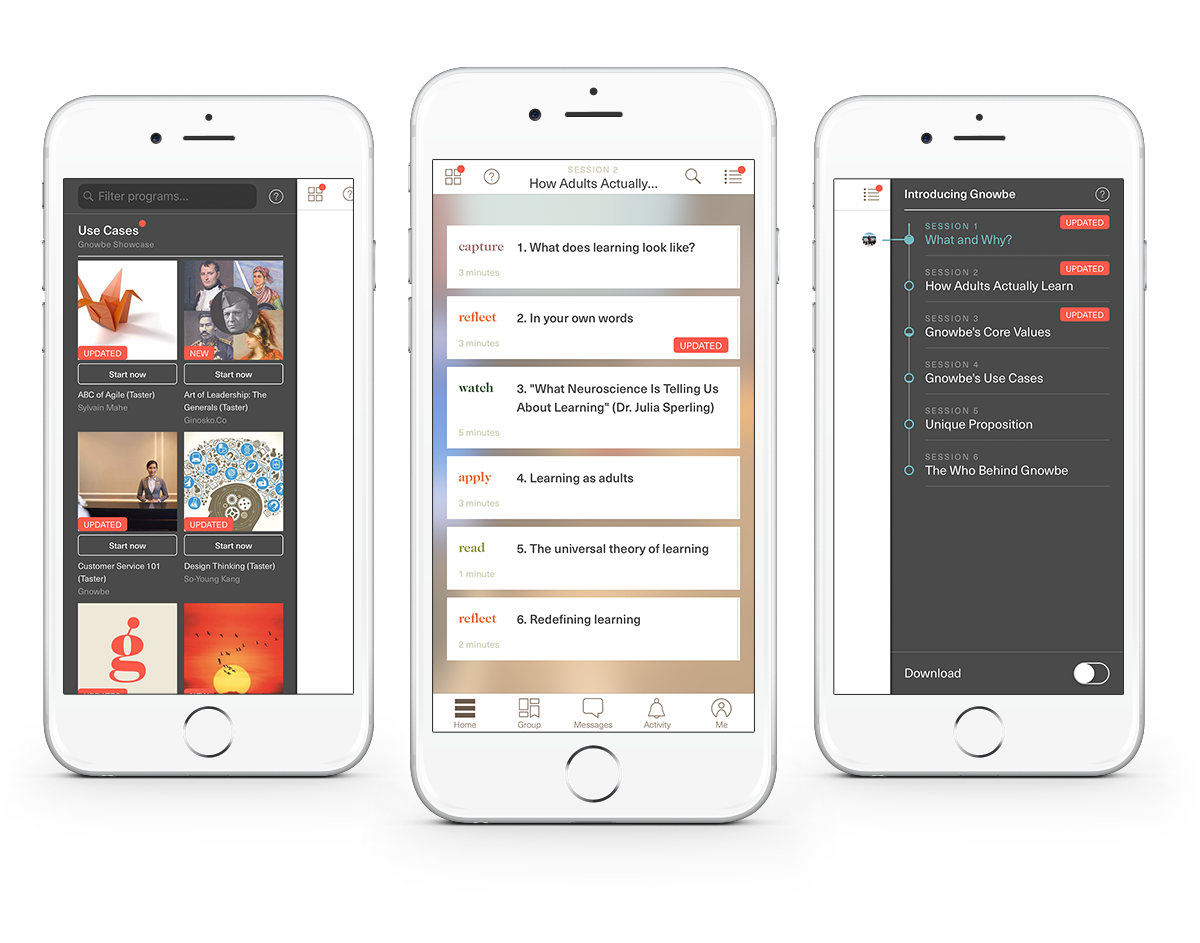 Use Gnowbe for easy mobile access to our library of courses.