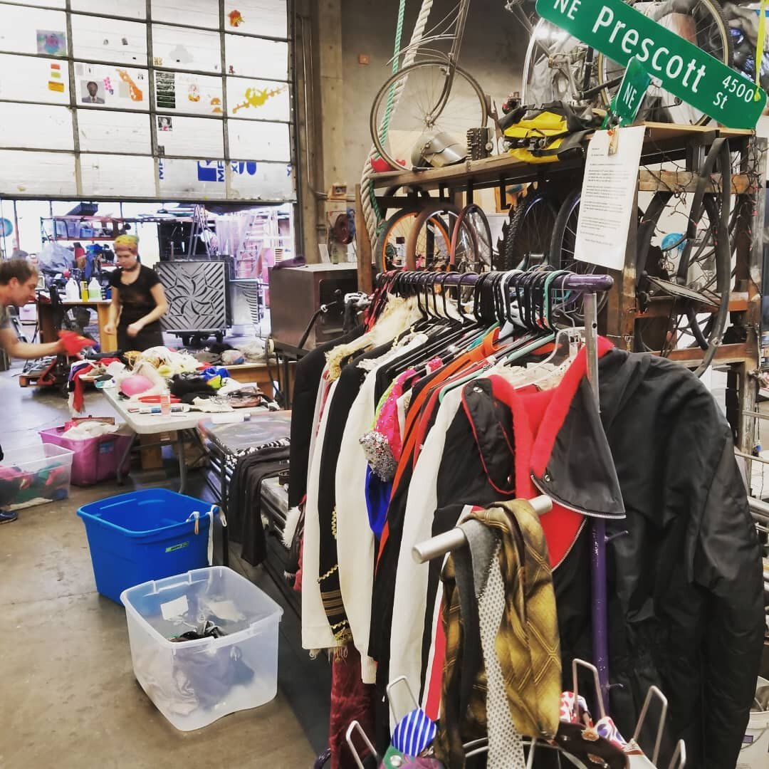 Upcycled costume workshop/exchange today at manifestation! Now - 6pm!come get funky!
